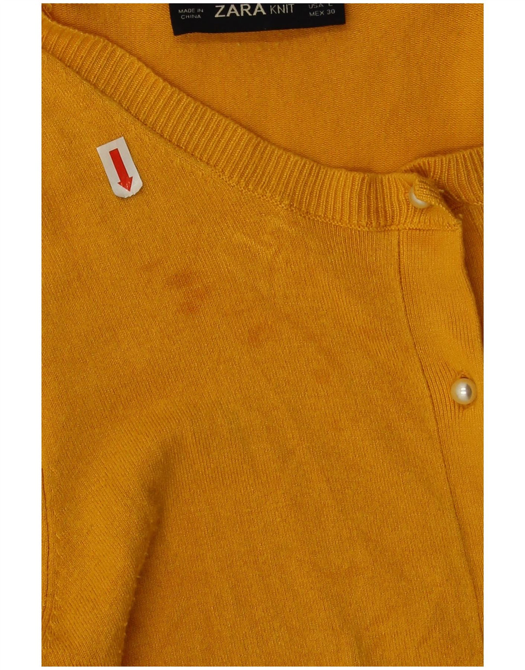 Maglione cardigan da donna Zara UK 16 grande giallo