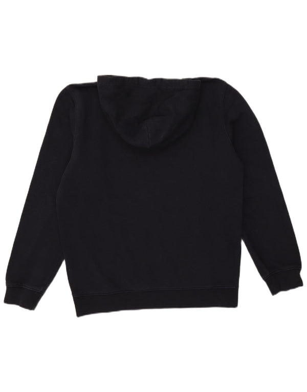 Champion Mens Graphic Hoodie Jumper Medium Navy Blue Cotton