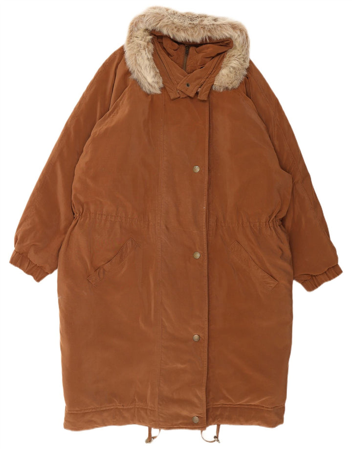 Soprabito oversize da donna Paco Calvari IT 44/46 Large Marrone Poliestere