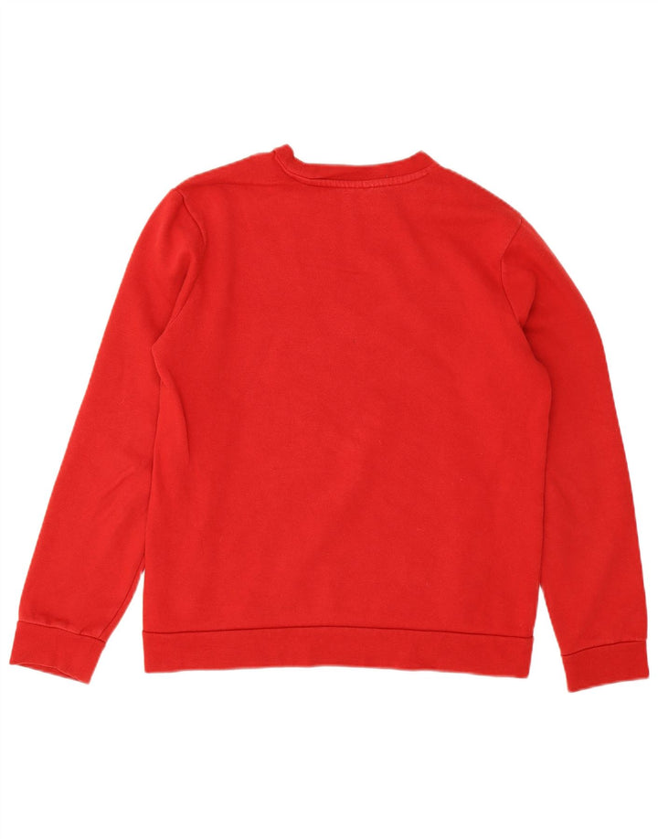Felpa Adidas Ragazzo Maglione 13-14 Anni Cotone Rosso