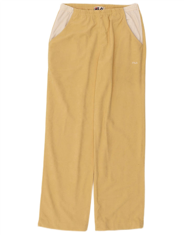 Pantaloni da tuta da donna Fila IT 44 Triacetato color block giallo medio