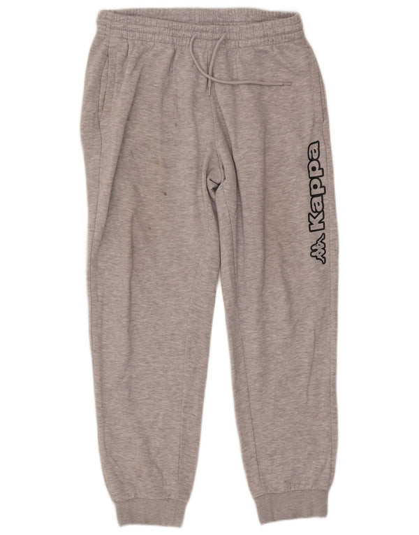 Pantaloni da tuta con grafica Kappa da uomo Joggers grandi in cotone grigio