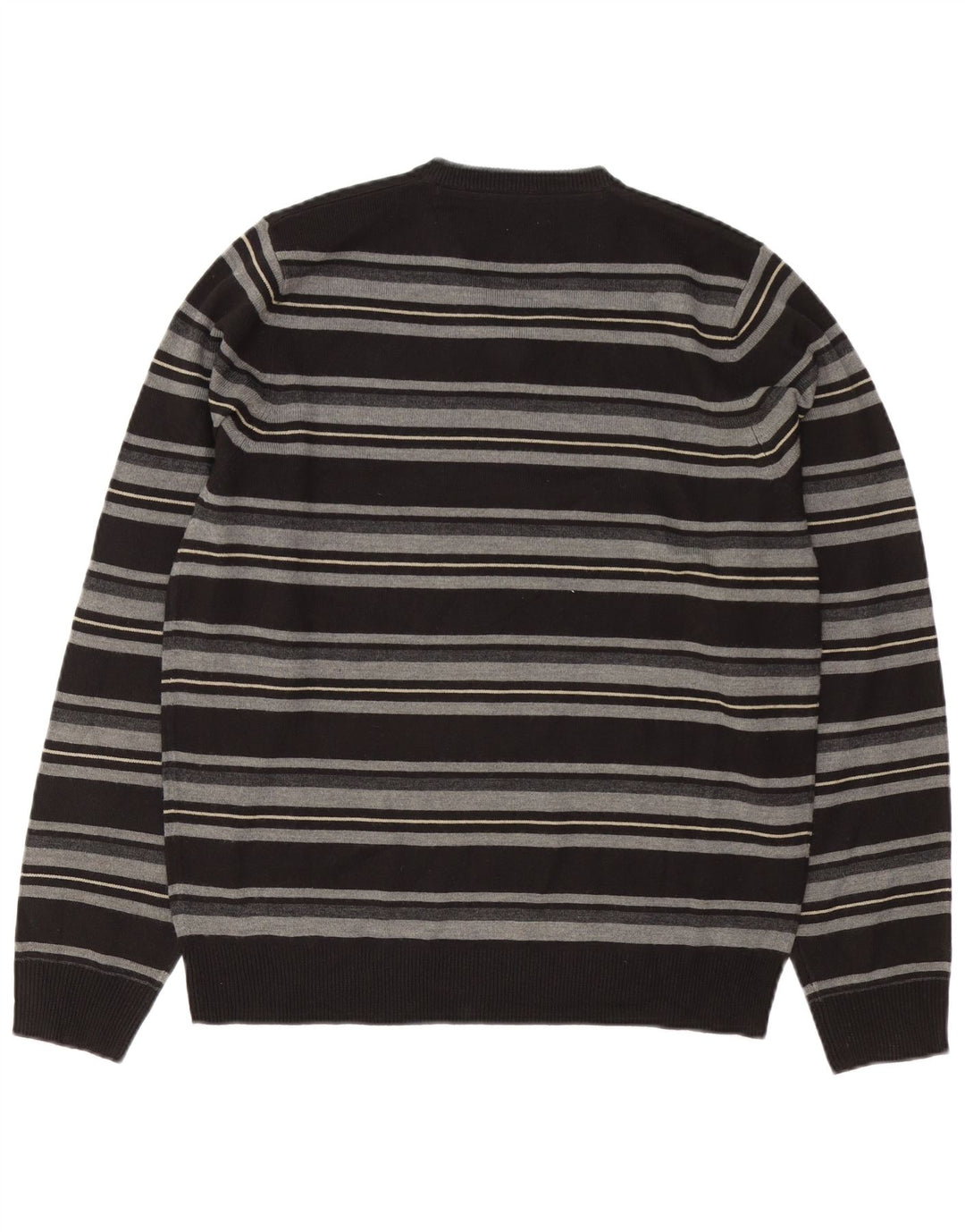 Maglione da uomo con scollo a V autografo Marks & Spencer a righe nere medie