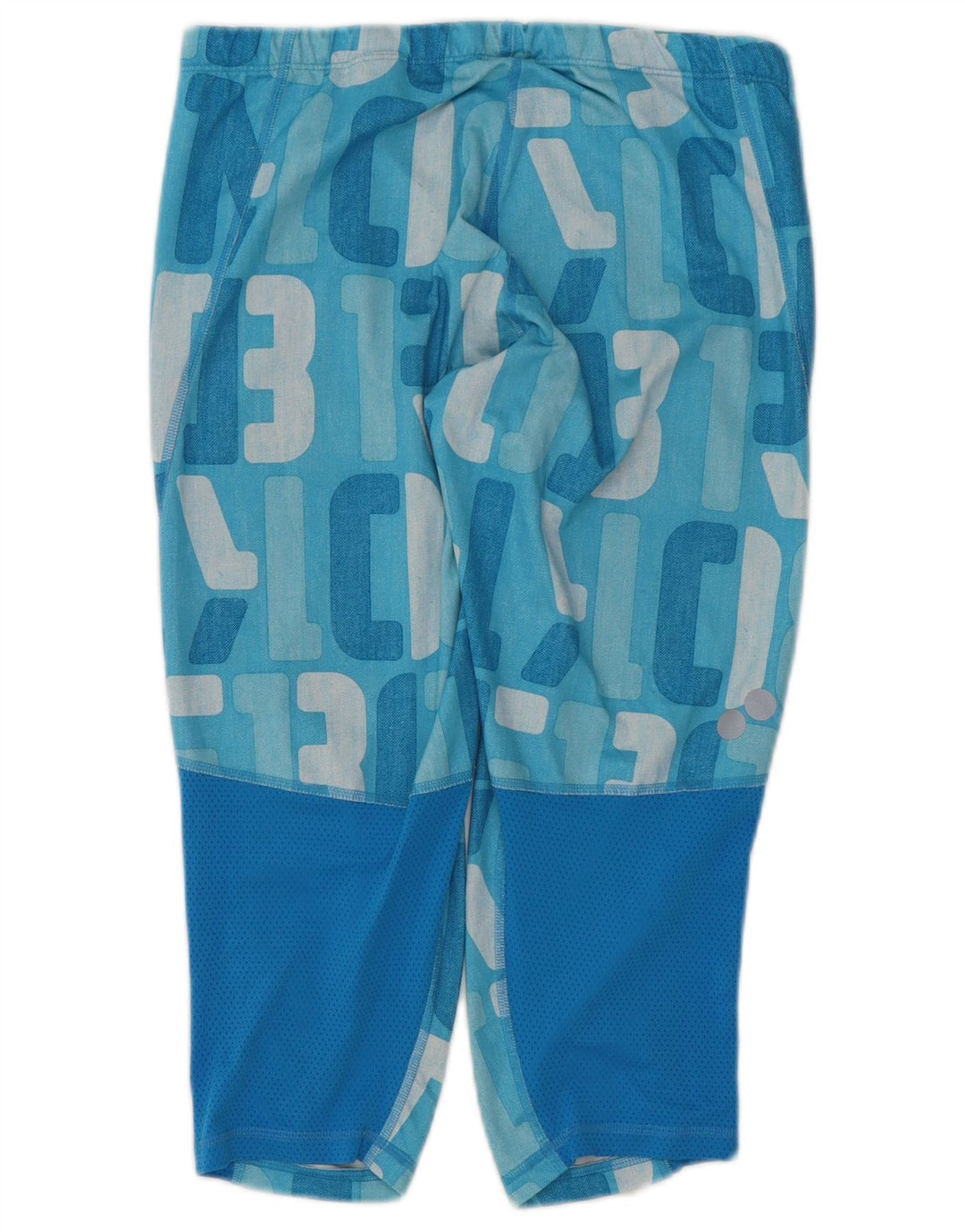 Pantaloni da tuta con grafica REEBOK da donna UK 12 Colorblock blu medio