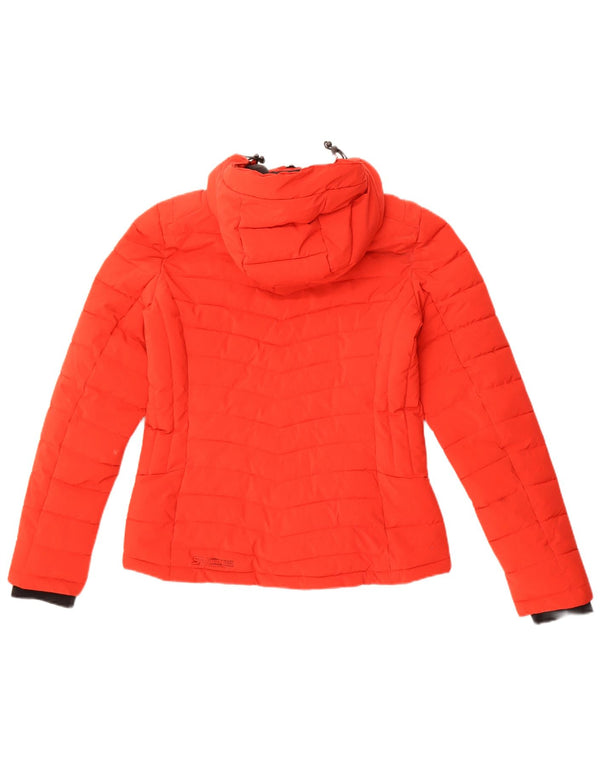 Giacca imbottita con cappuccio da donna Superdry UK 8 Small Poliestere rosso