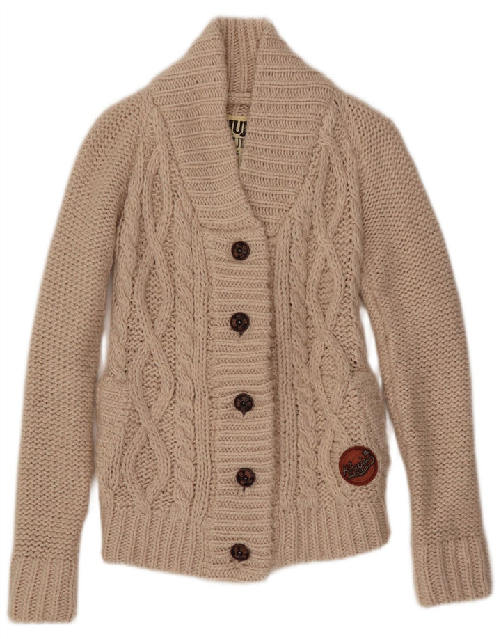 Maglione cardigan da donna KHUJO UK 8 piccolo Beige