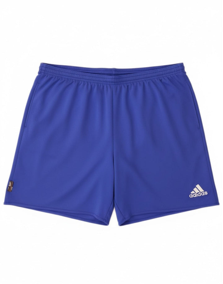 Pantaloncini sportivi Adidas Climalite da uomo grandi in poliestere blu