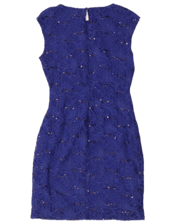 Abito tubino senza maniche da donna Ralph Lauren US 8 Nylon floreale blu medio