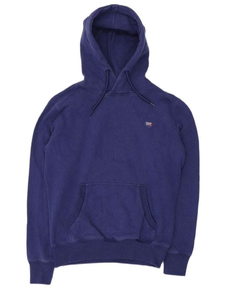 Maglione con cappuccio da uomo SUPERDRY in cotone blu medio