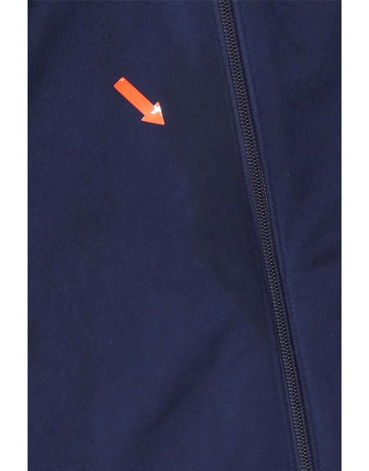 Giacca da ginnastica da uomo Adidas Large in poliestere color block blu navy