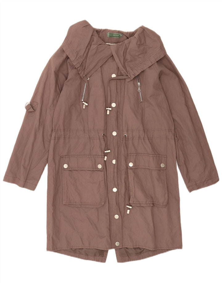 Giacca parka oversize da donna MINT VELVET UK 10 piccola in cotone marrone