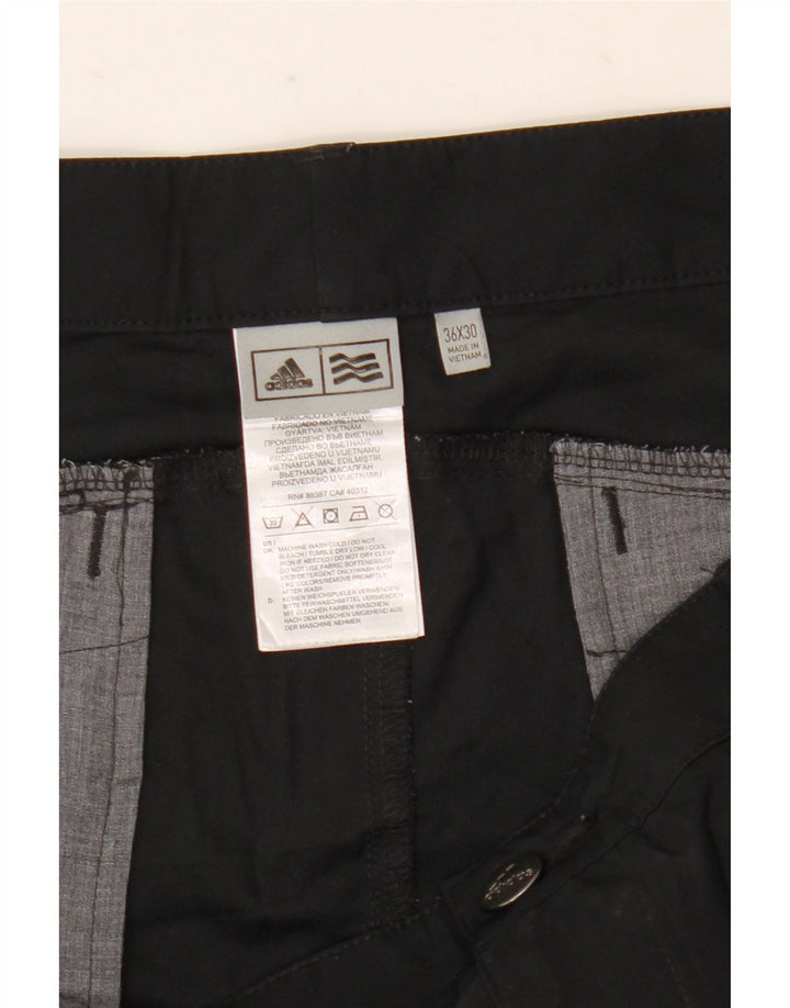 Pantaloni chino slim da uomo Adidas W36 L30 poliestere nero