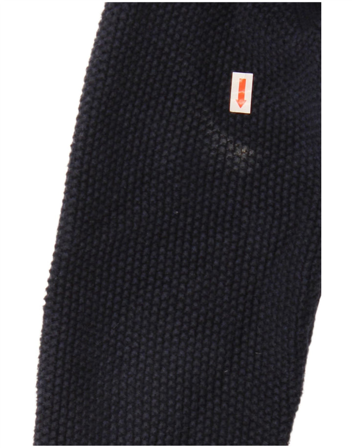 CREW CLOTHING Maglione cardigan aperto da donna UK 14 Cotone medio blu navy