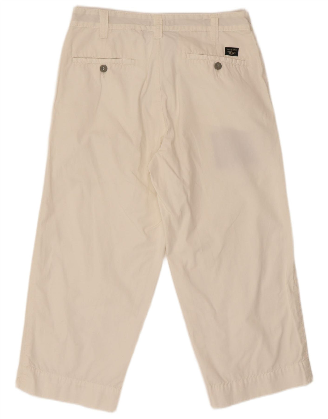 Pantaloni capri dritti da donna Dockers W31 L22 bianco sporco