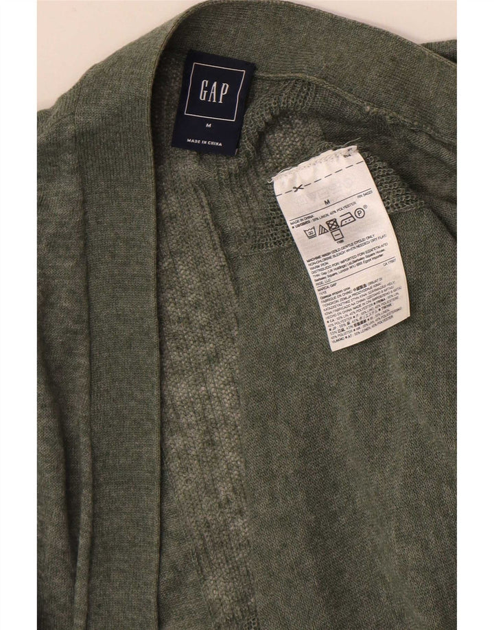 Maglione cardigan aperto da donna Gap UK 14 Lino kaki medio