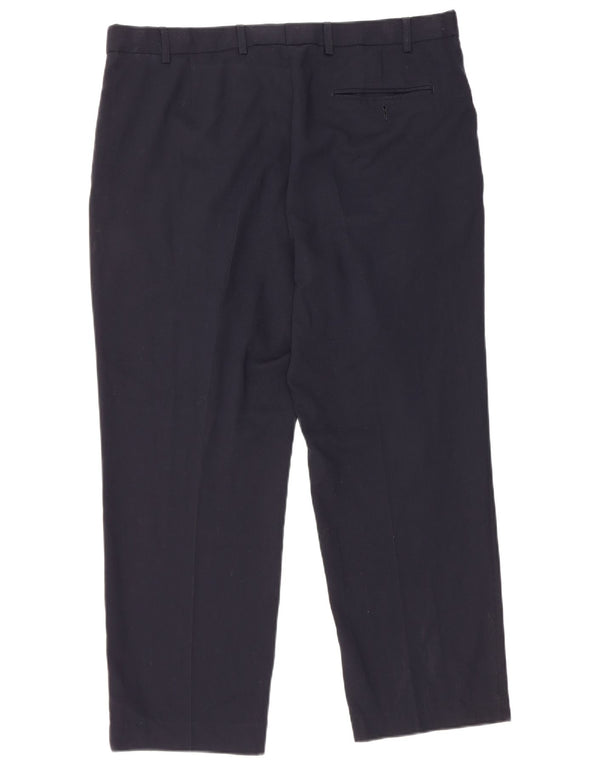 Pantaloni da abito vestibilità regolare Marks & Spencer da uomo W38 L27 Blu Navy