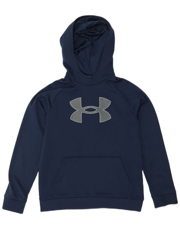 Felpa con cappuccio grafica da ragazzo Under Armour 11-12 anni grande blu navy