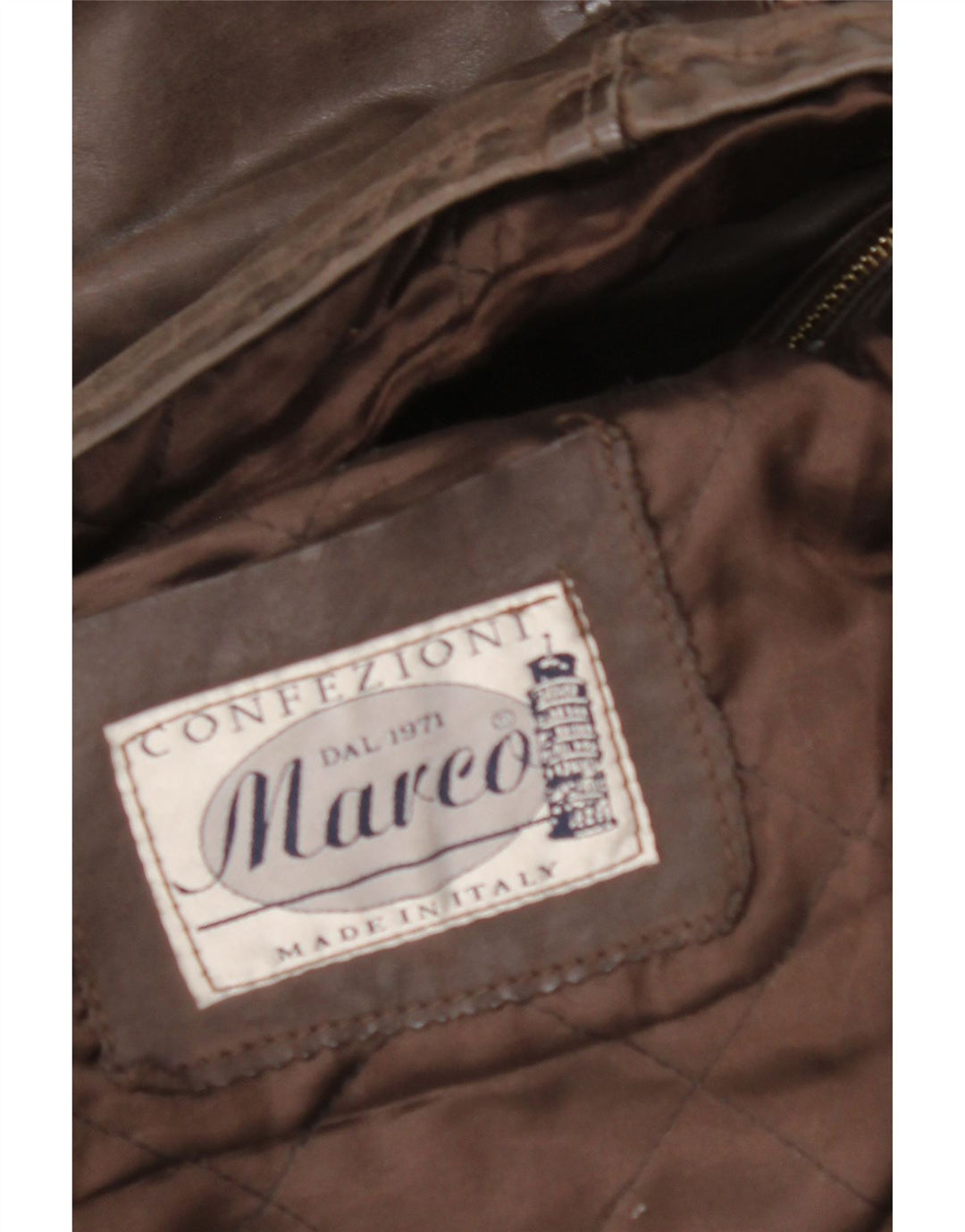 Giacca in pelle da uomo VINTAGE UK 36 Piccola pelle marrone