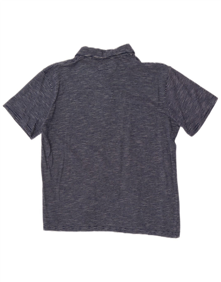 Polo da uomo Carrera piccola gessata blu navy