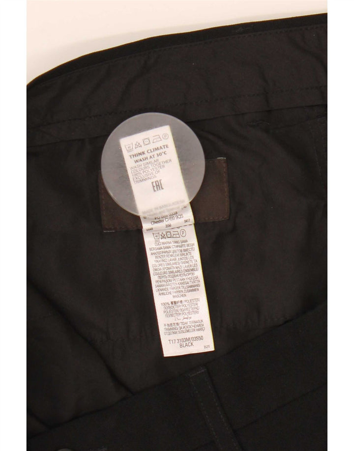 Pantaloni chino su misura da uomo Marks & Spencer W34 L31 poliestere nero