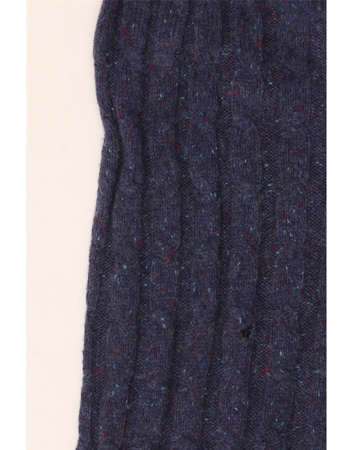 JACK WILLS Maglione maglione girocollo da uomo grande blu navy screziato