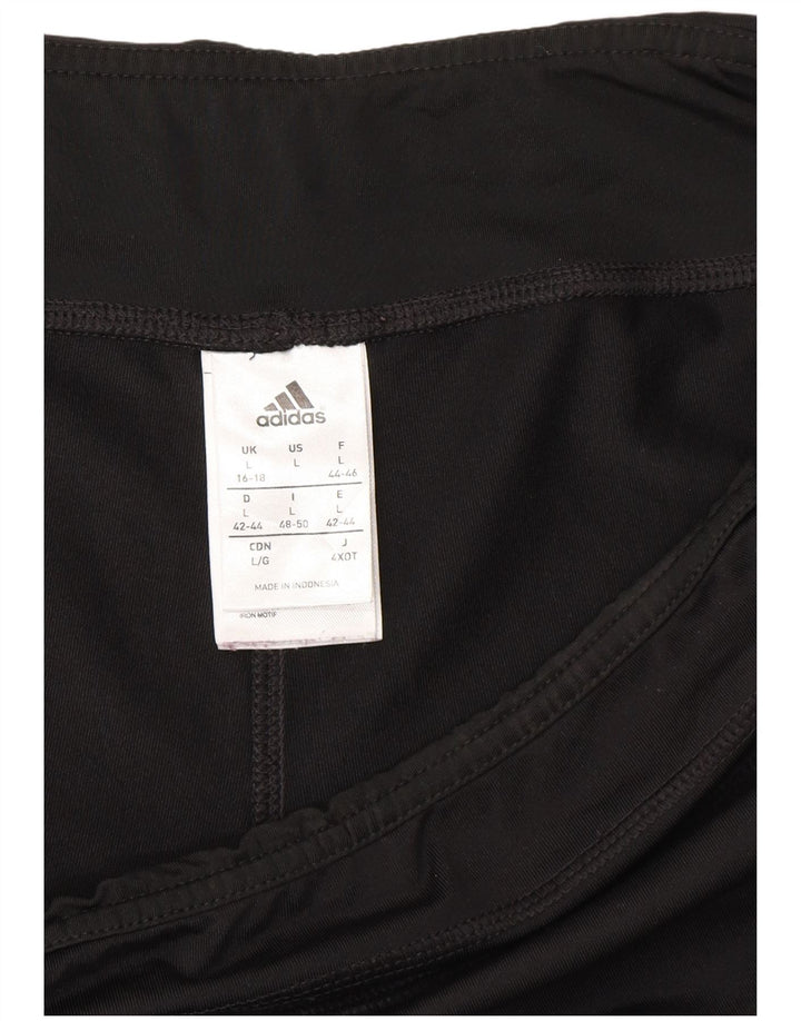 Pantaloni da tuta Adidas Climalite da donna UK 16/18 Large Nero Poliestere