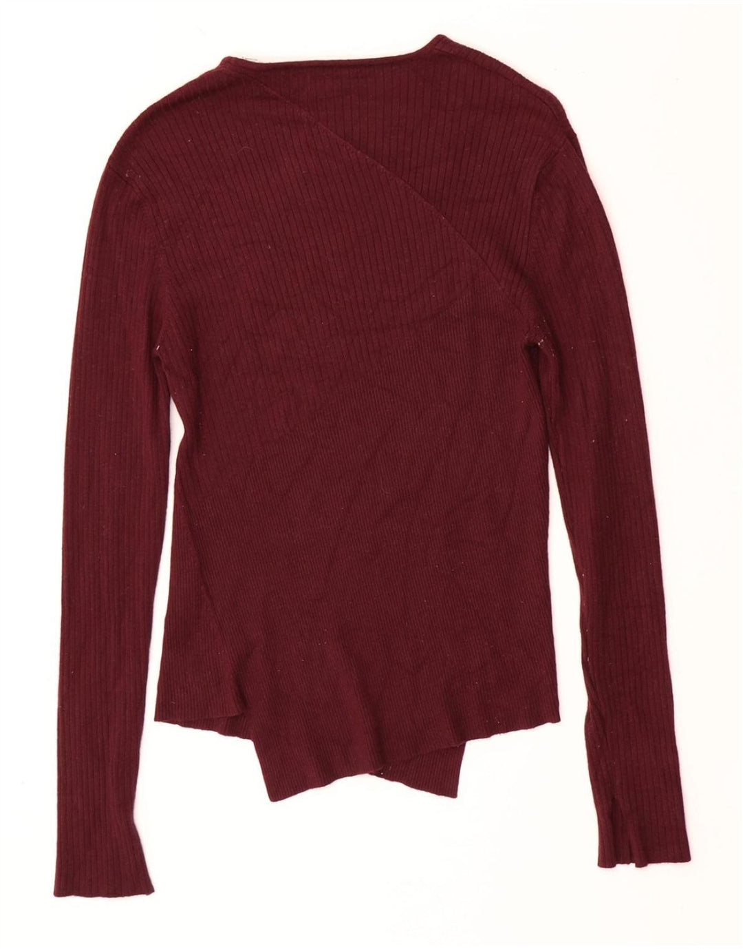 Maglione maglione con scollo a barca da donna Jack Wills UK 10 piccola viscosa bordeaux
