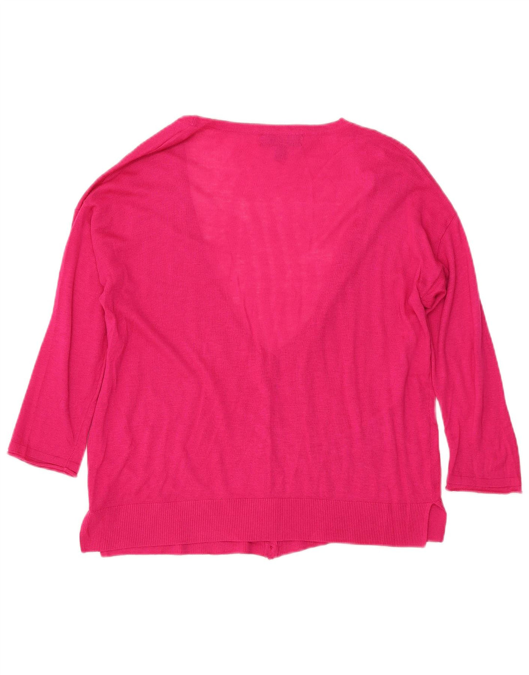 MOSSIMO Maglione cardigan con maniche a 3/4 da donna UK 18 XL Acrilico rosa