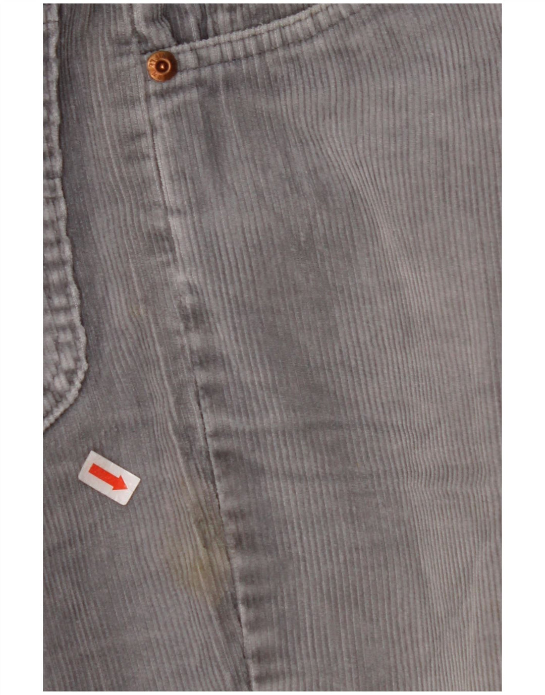 RIFLE Pantaloni dritti da uomo in velluto a coste W28 L28 in cotone blu