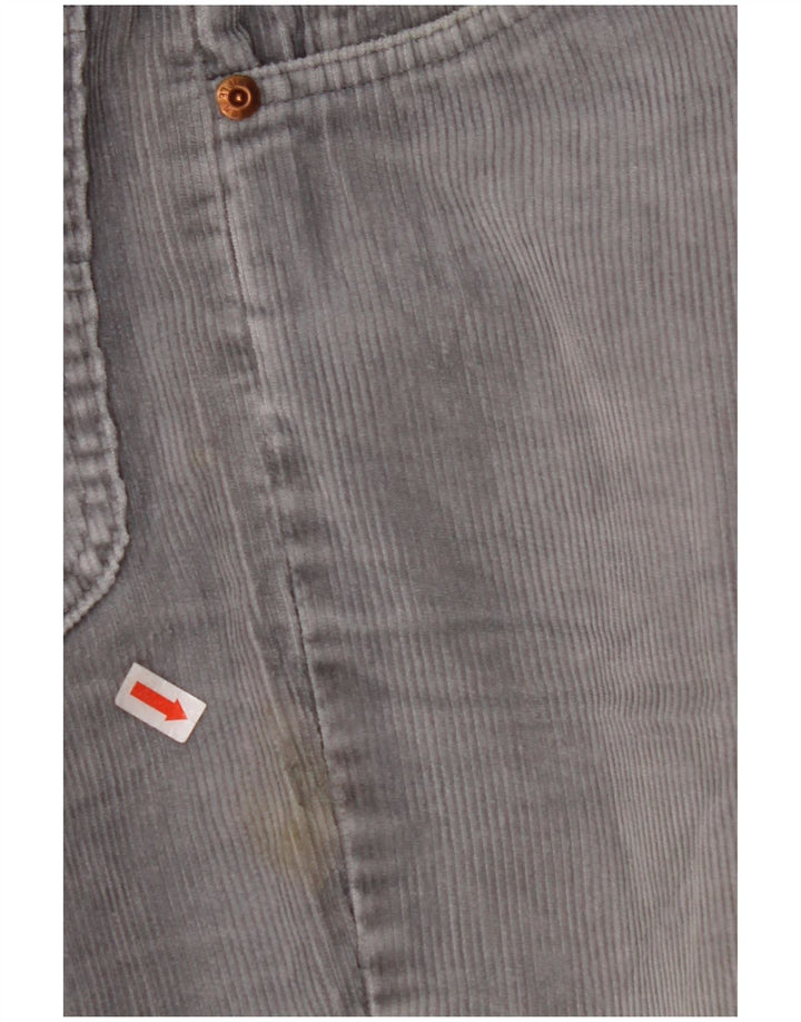 RIFLE Pantaloni dritti da uomo in velluto a coste W28 L28 in cotone blu