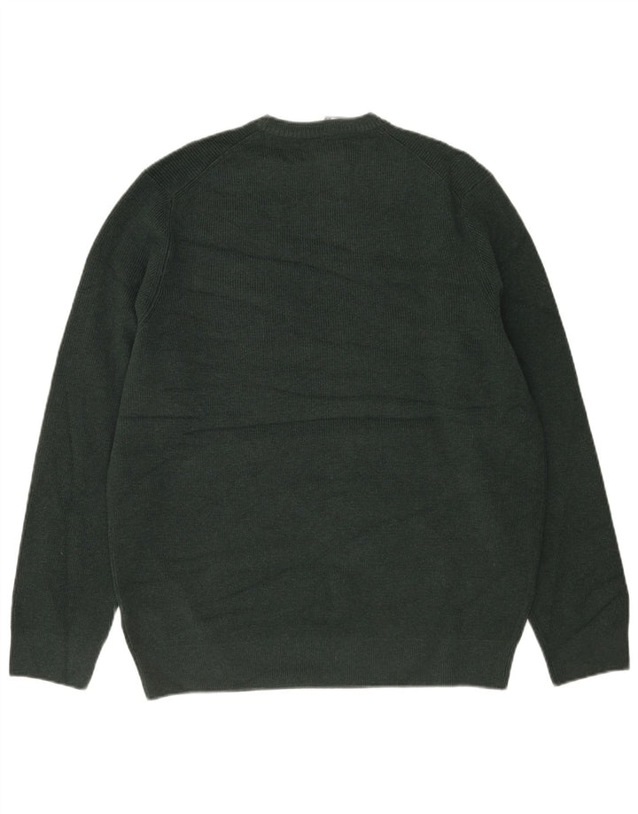 Maglione maglione girocollo da uomo Marks & Spencer XL verde poliestere