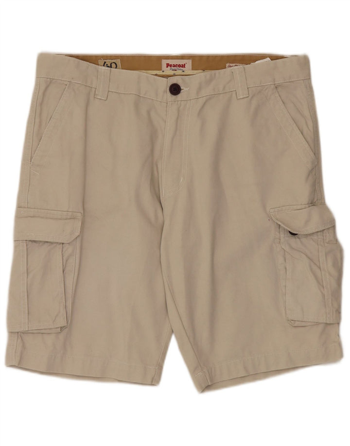 Pantaloncini cargo da uomo vintage W40 XL in cotone beige