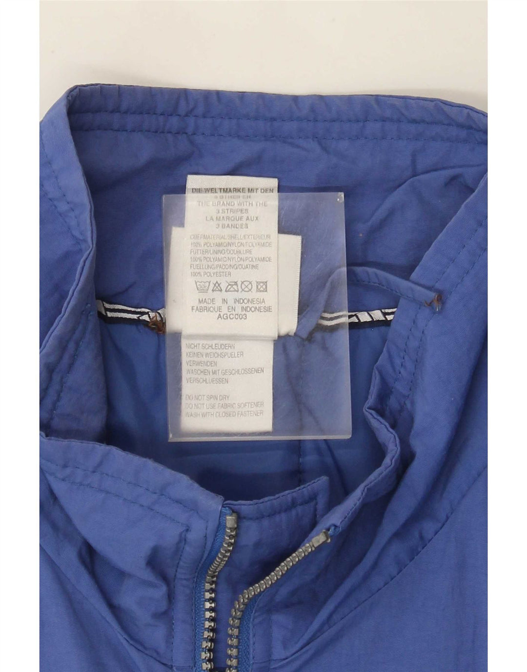 Giacca a vento da uomo Adidas UK 42/44 grande poliestere blu