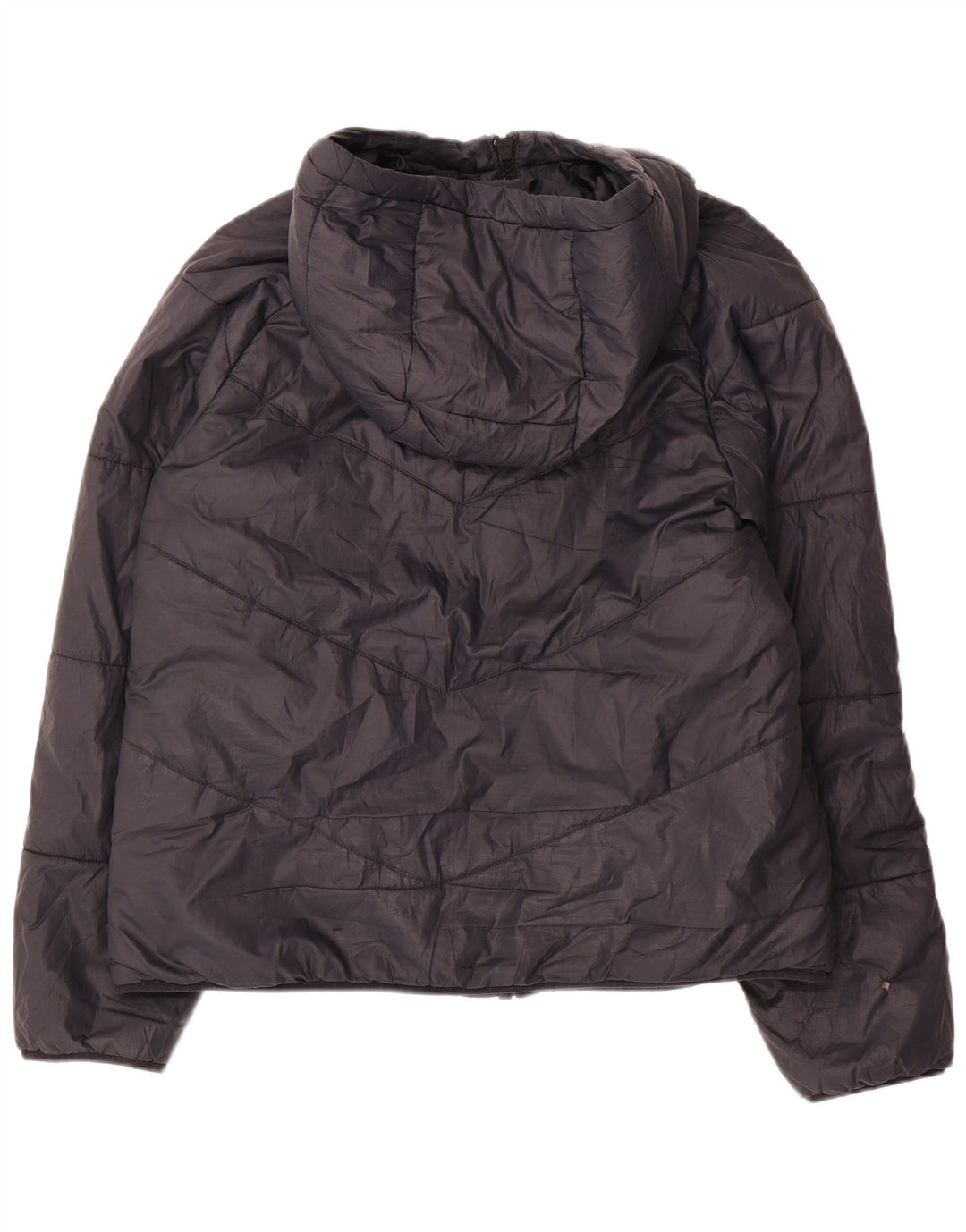 Giacca imbottita con cappuccio Nike da donna UK 14 medio nero poliestere
