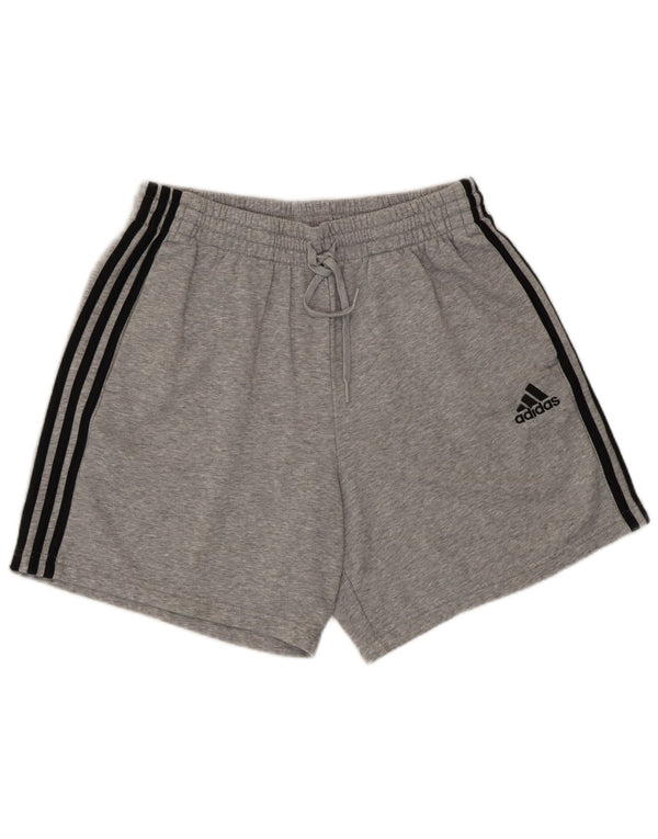 Adidas Pantaloncini sportivi regolari da uomo di grandi dimensioni in cotone grigio screziato
