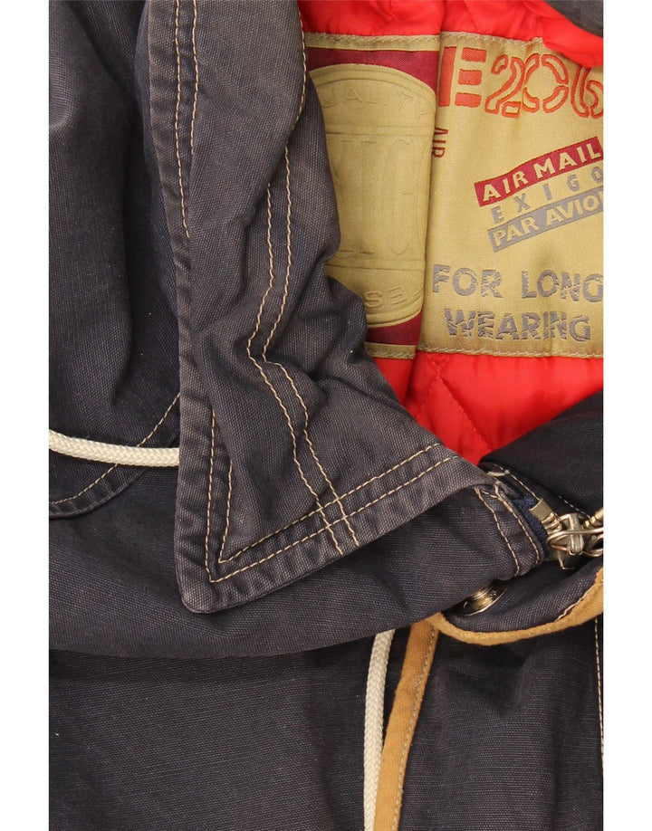 Giacca a vento vintage da uomo UK 44 2XL Blu navy