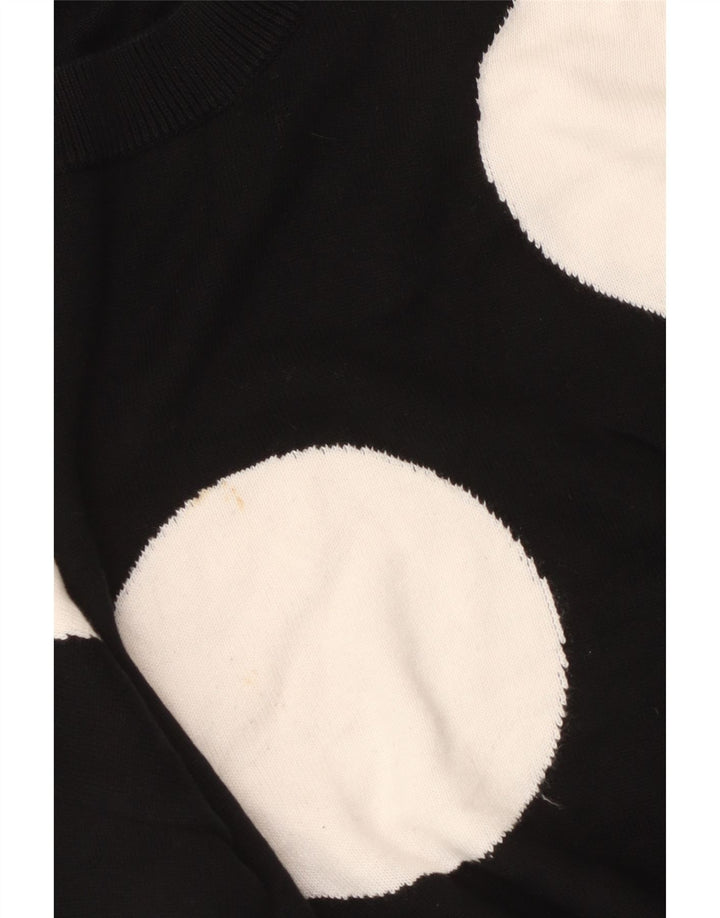 Maglione maglione girocollo da donna French Connection UK 10 piccolo nero maculato