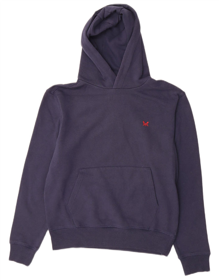 Crew Clothing Maglione con cappuccio da uomo in cotone medio blu navy