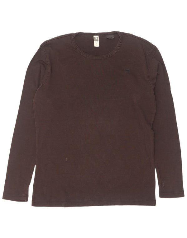 Maglia da uomo G-Star a maniche lunghe XL in cotone nero