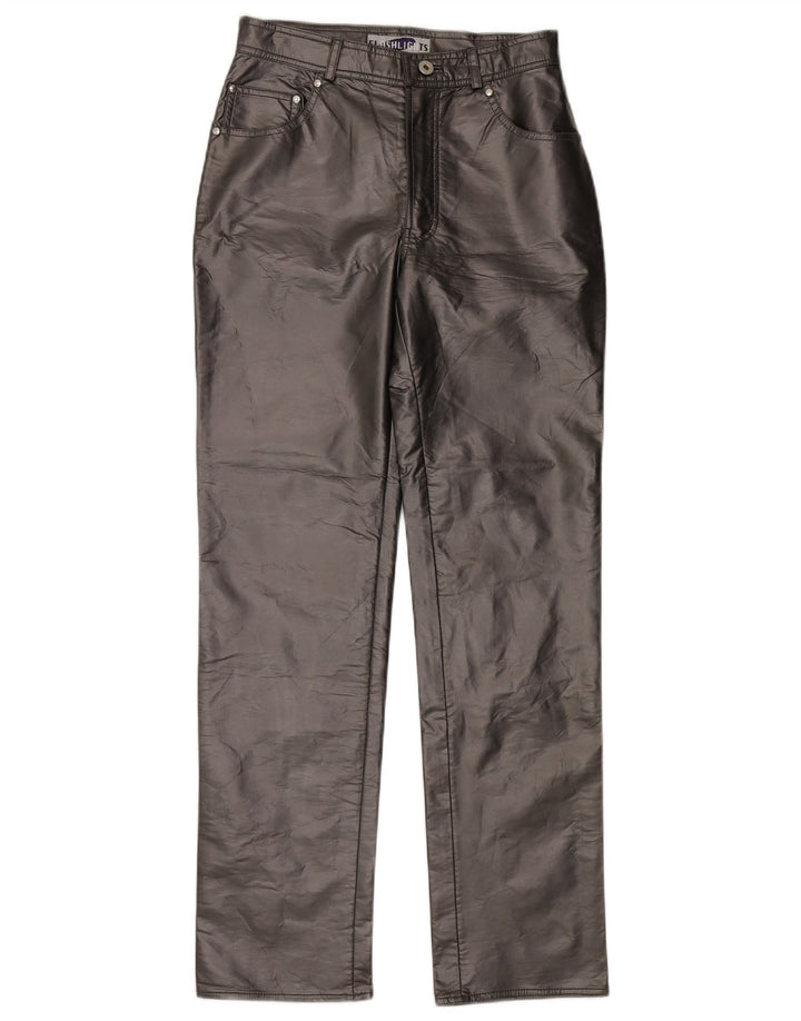 Flash Lights Pantaloni dritti da uomo in ecopelle W30 L30 Polietilene grigio