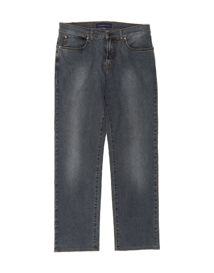 TRUSSARDI Mens Straight Jeans W34 L30 Blue Cotton Vintage Trussardi and Second-Hand Trussardi from Messina Hembry 