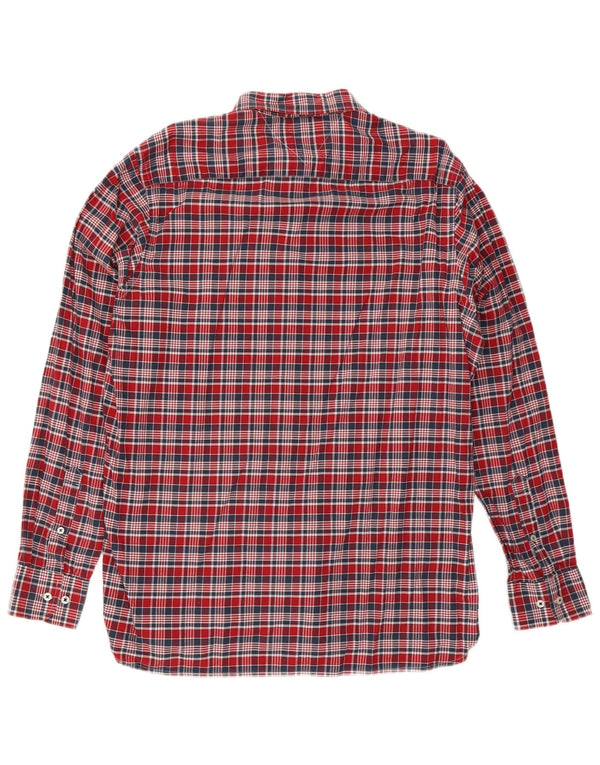 Camicia da uomo su misura Tommy Hilfiger, cotone a quadri rossi grandi