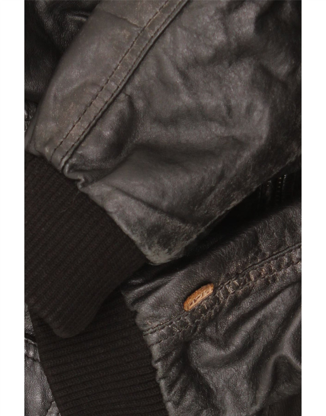 Giacca in pelle vintage da uomo UK 42 XL in pelle nera