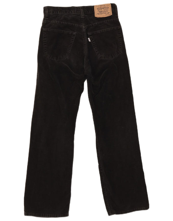Pantaloni Levi's da donna in velluto a coste bootcut W28 L30 cotone nero