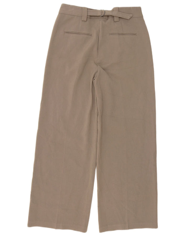 Pantaloni chino a vita alta da donna Marks & Spencer UK 12 Medium W30 L30 Grigio