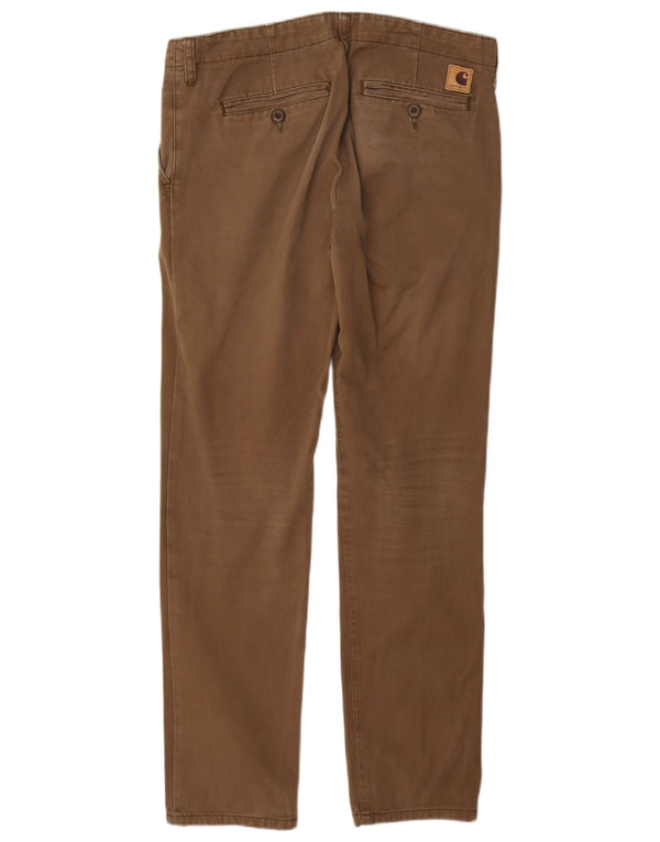 Pantaloni chino slim da uomo Carhartt W32 L32 in cotone marrone