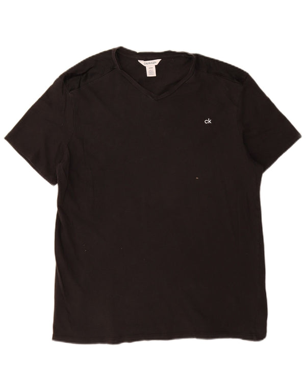 CALVIN KLEIN T-shirt grafica da uomo Top piccola in cotone nero