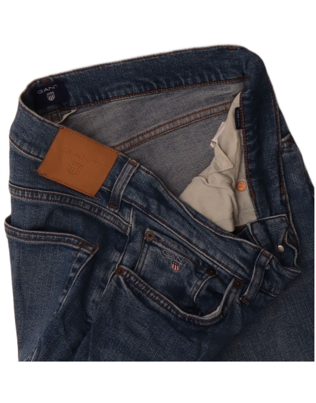 Jeans dritti da donna GANT W32 L29 cotone blu