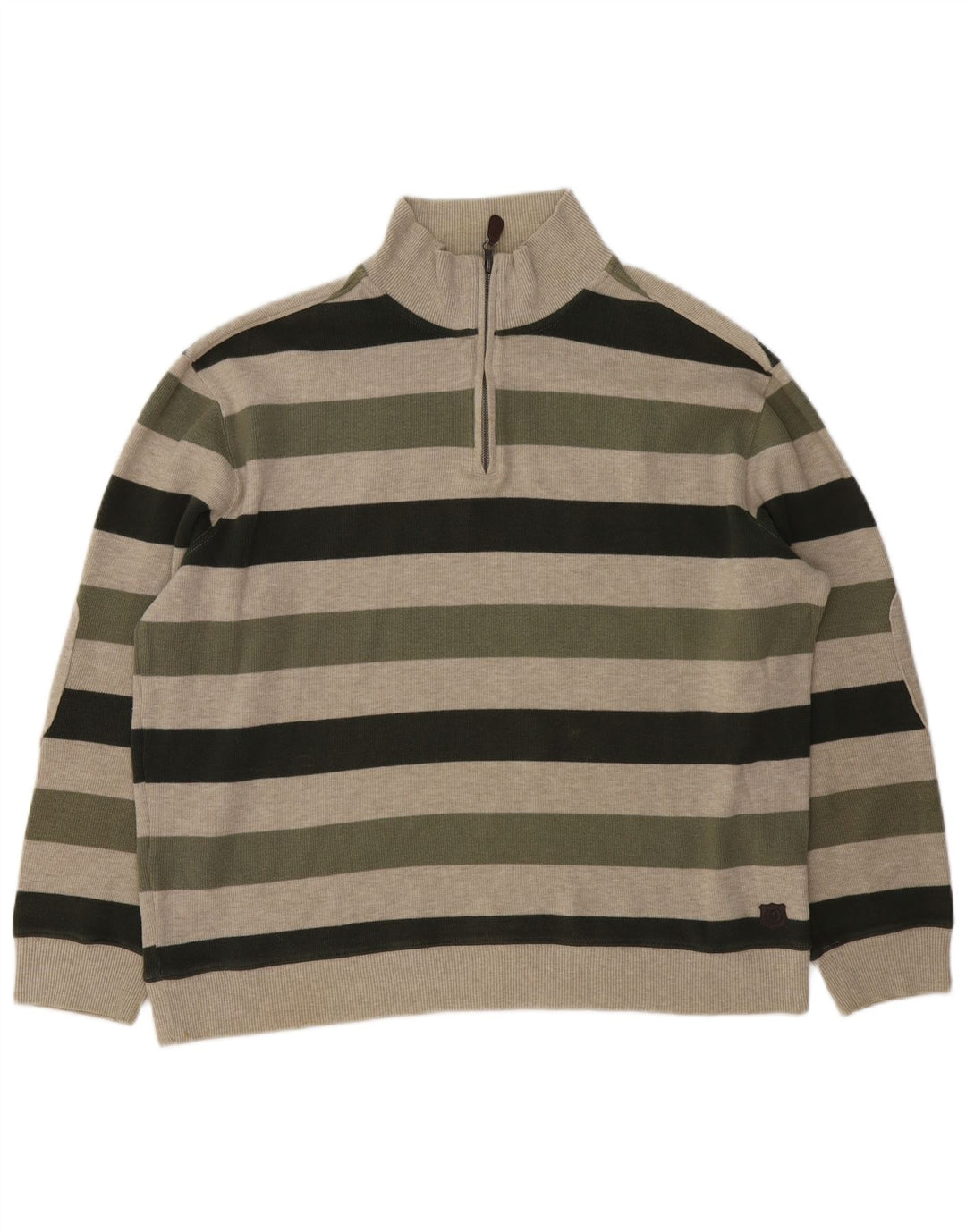 Marks & Spencer maglione da uomo con collo con zip blu Harbour grande kaki