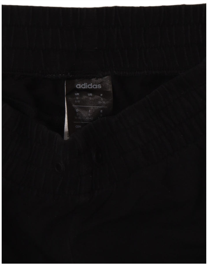 Pantaloni da tuta da donna ADIDAS Joggers UK 8/10 piccoli cotone nero